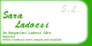 sara ladocsi business card